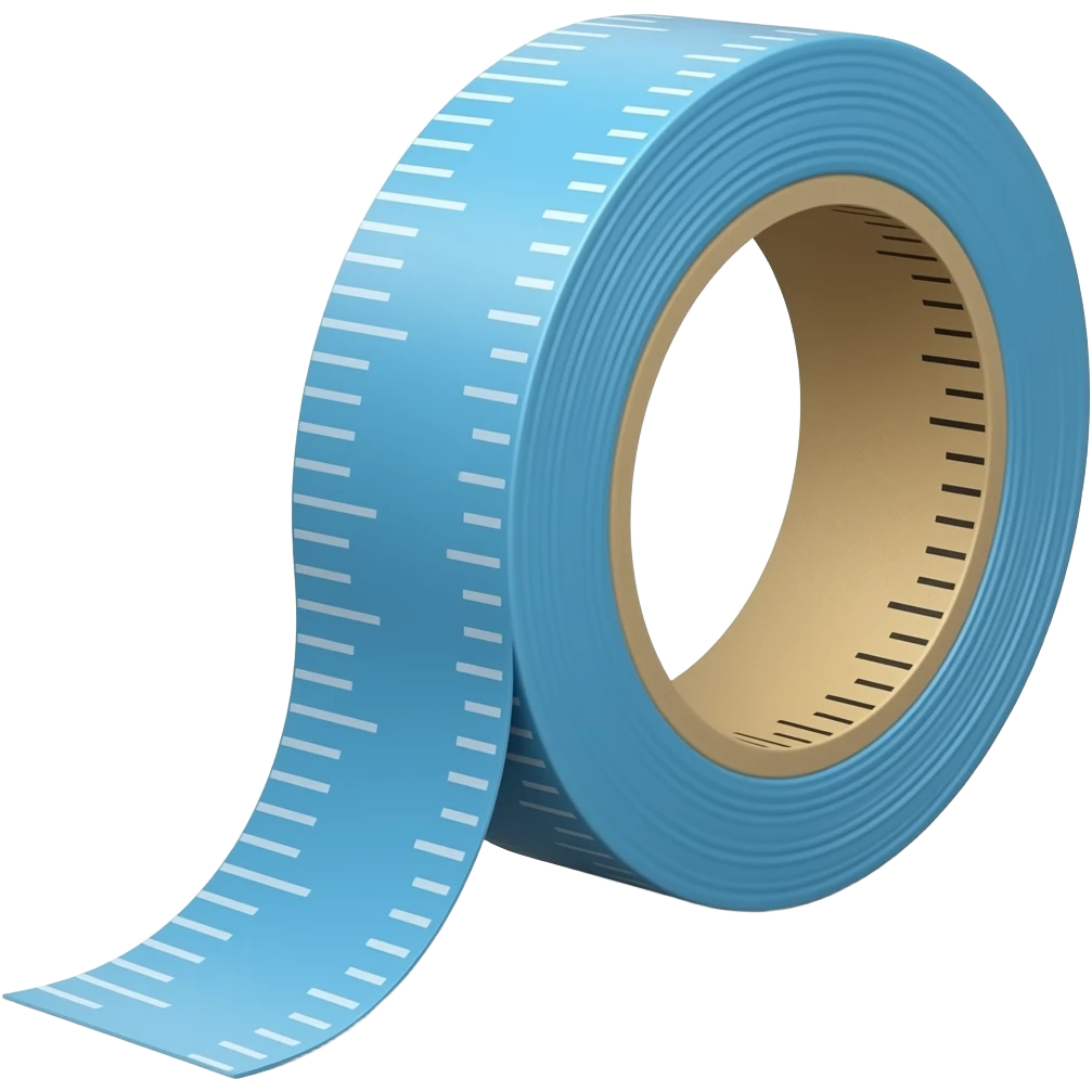 Blue tape with lines for measurement emoji | AI Emoji Generator