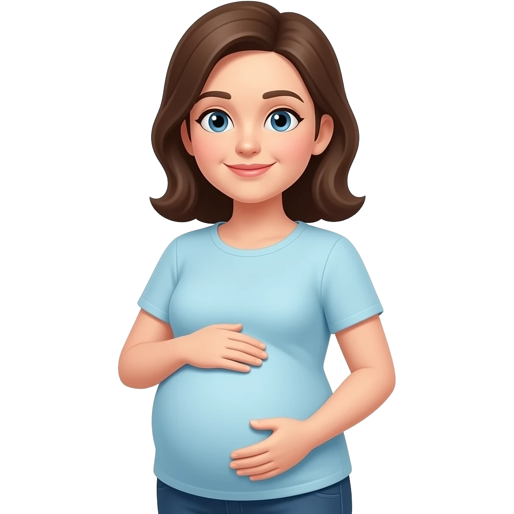 mujer agarrandose el vientre emoji