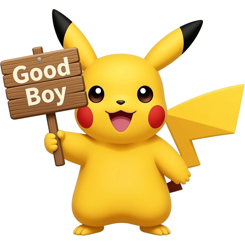 pikachu with a good boy sign emoji