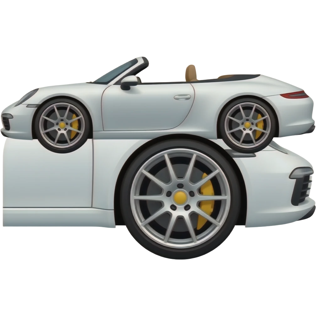 porsche 911 weis cabriolet seiternansicht freigestellt emoji