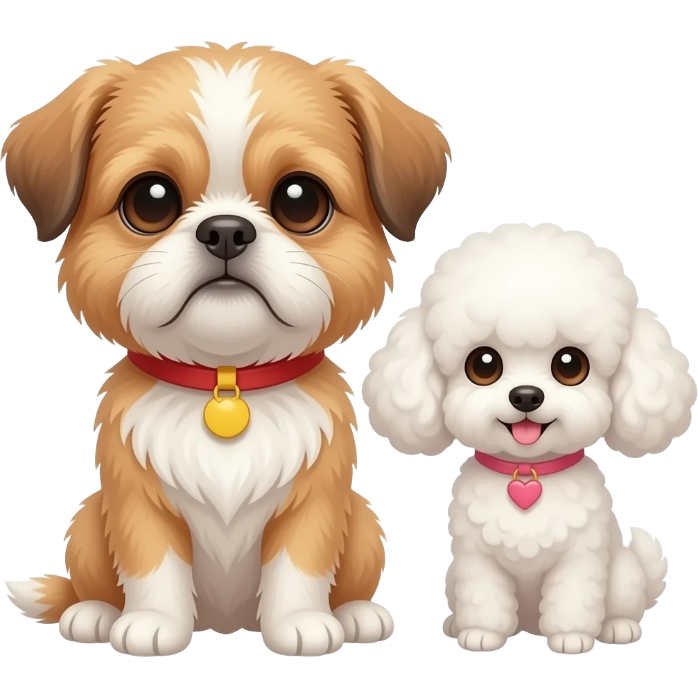 Shihtzu and toypoodle emoji