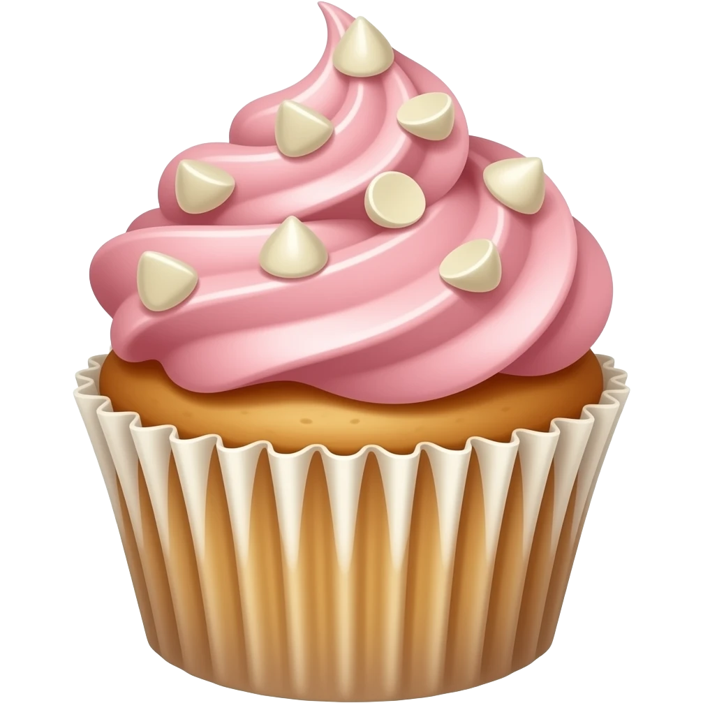 Cupcake with pink icing emoji
