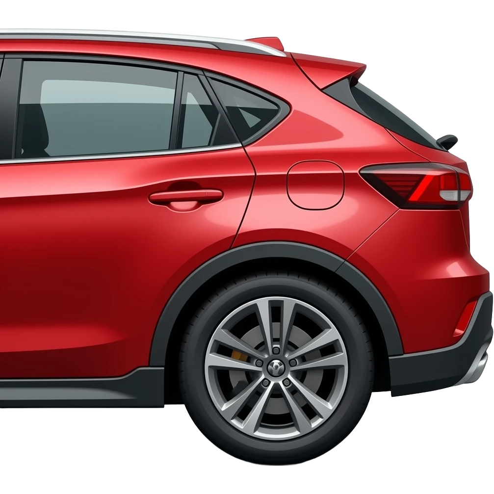 Red crossover car side view emoji