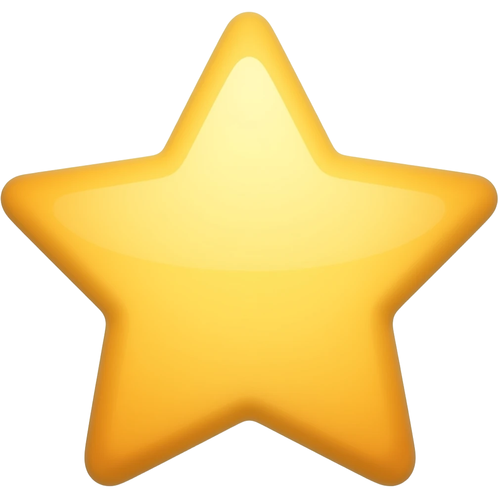 Create high-quality glossy emojis with a vibrant modern style.Make the emojis look premium, shiny, and eye-catching with bright highlights, smooth gradients, soft reflections, and glowing details. cartoon star emoji emoji