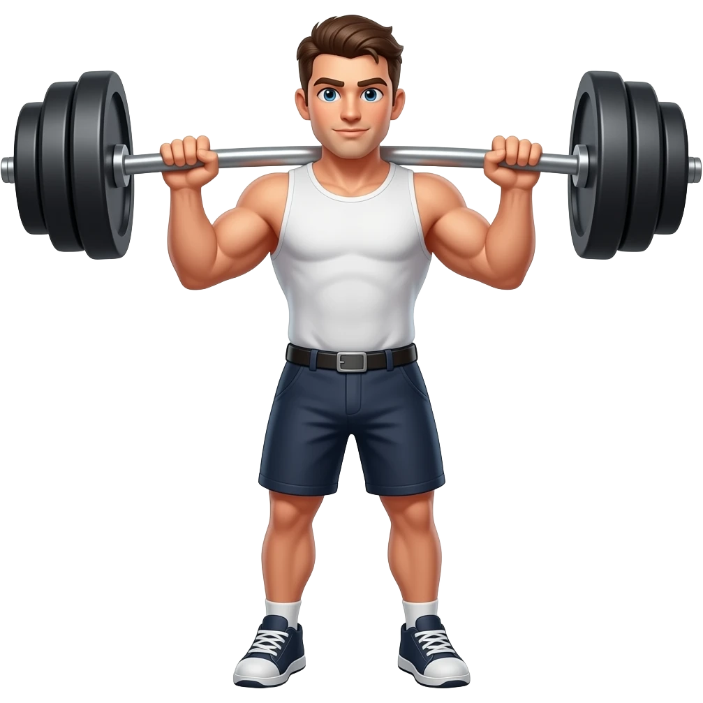 levantando pesas hombre emoji