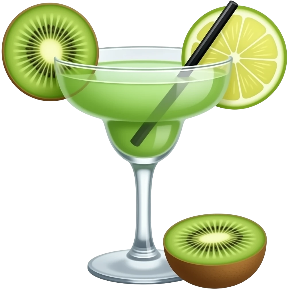 Kiwi Daiquiri, no extra fruit, daquiri glass only emoji