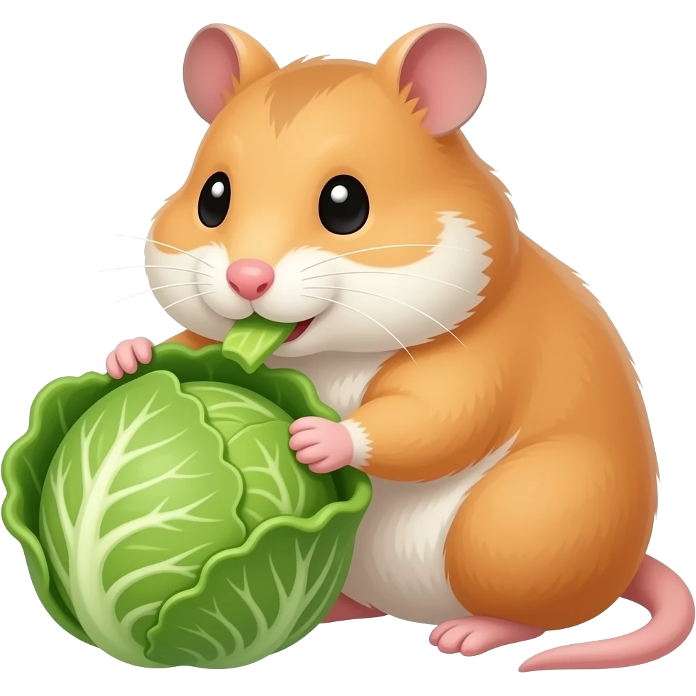 🐹🥬 hamster eats cabbages emoji