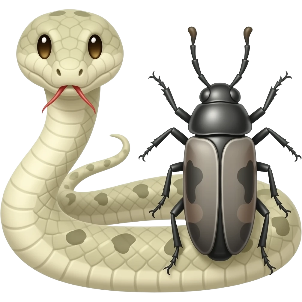 🐍vs🐛 emoji