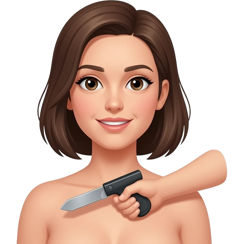 naked woman getting spanked . emoji