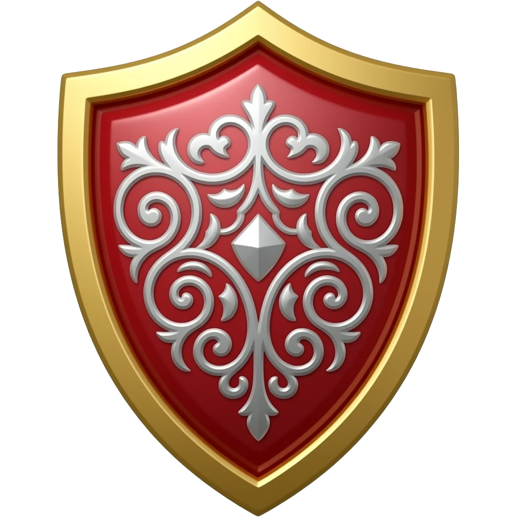 red and gold shield emoji
