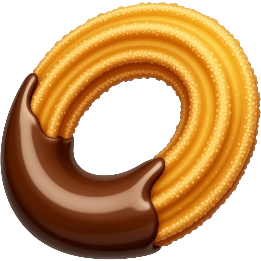 chocolate deeping churros emoji