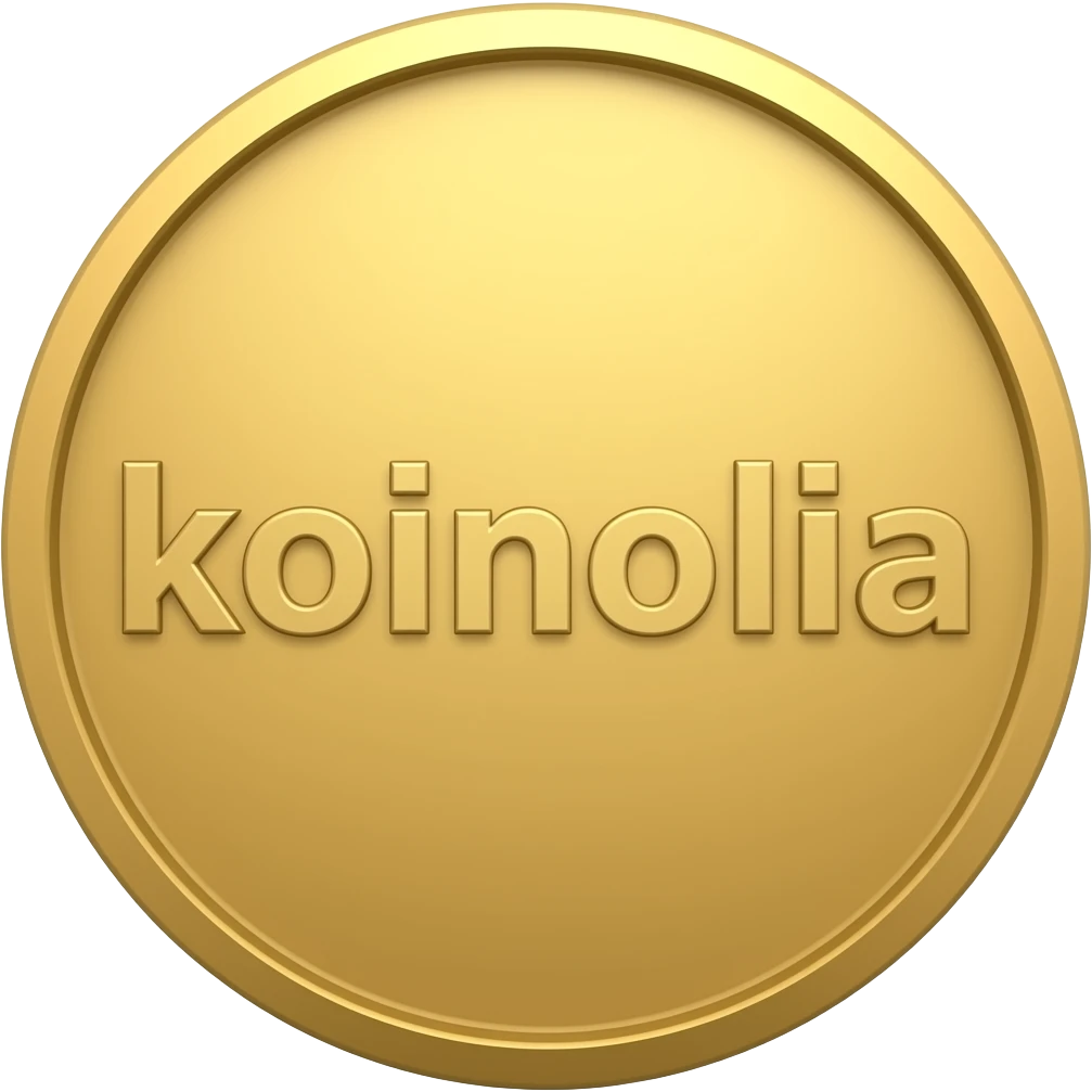 coin with the word "koinonia" on it emoji