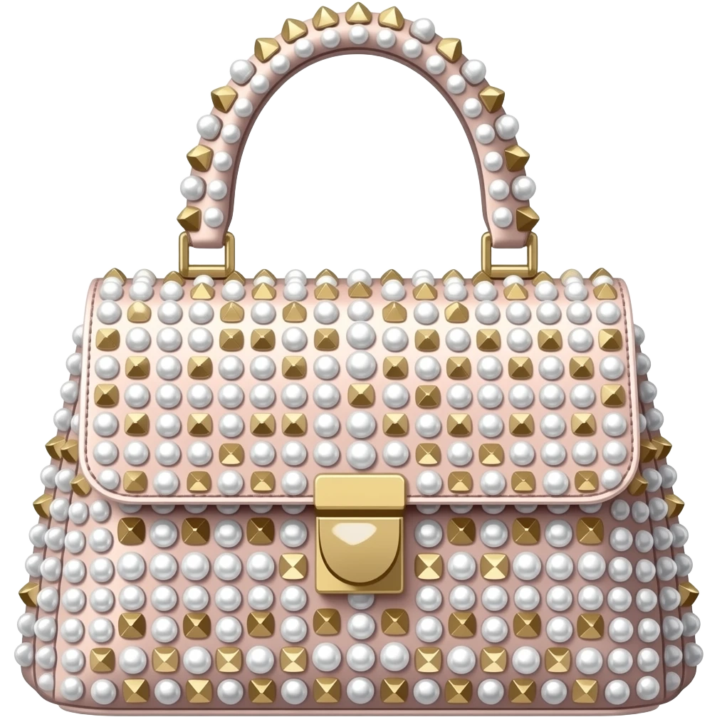 Bolso marca sin agarradera con evillas premiun costoso y colores femeninos de alta costura color perla emoji