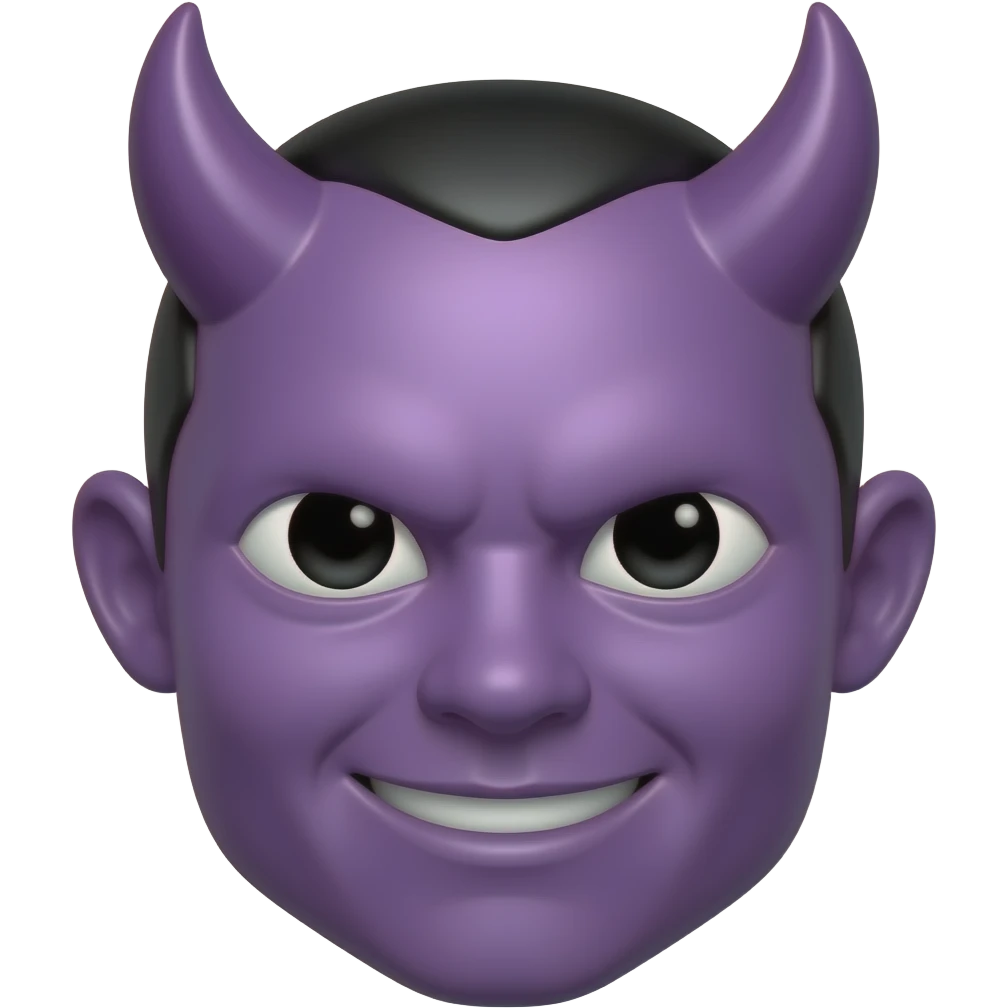 purple devil face emoji