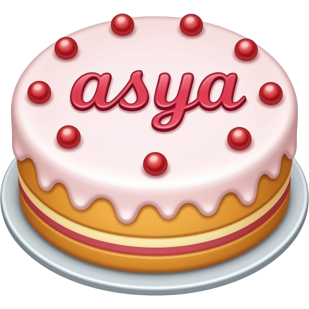 Üstünde asya yazan bir pasta istiyorum emoji