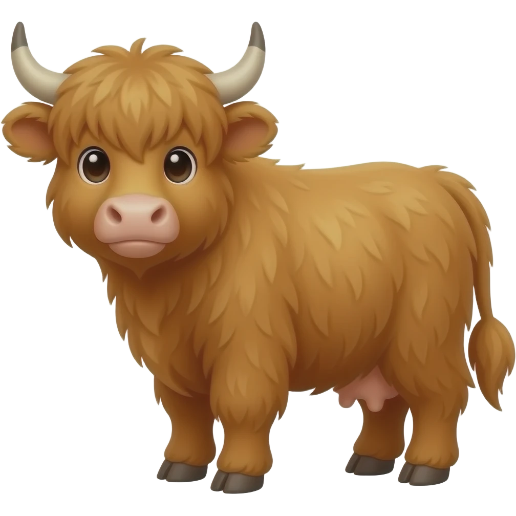 Cute highland cow emoji