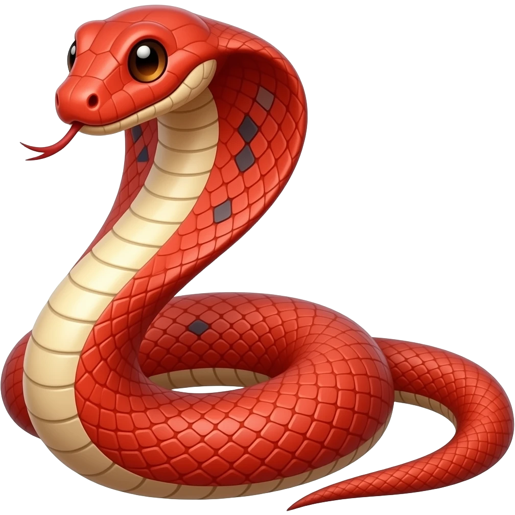 Cobra vermelha emoji