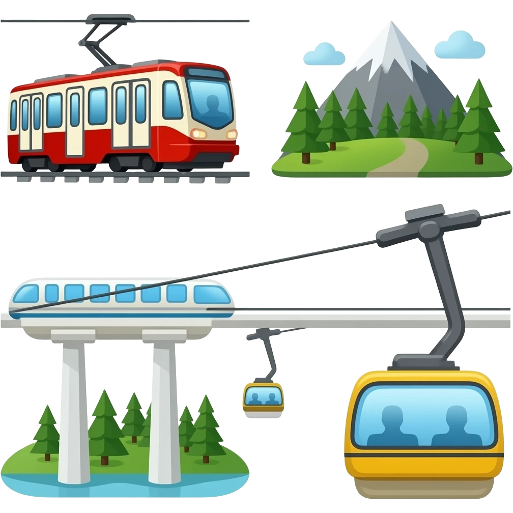 🚃🚋🚞🚝🚟 emoji