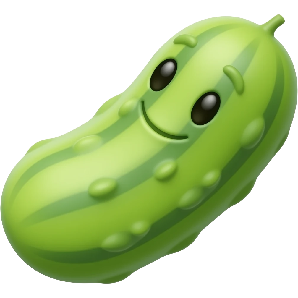 웃는 얼굴과 피클을 합쳐서 만들어줘 emoji