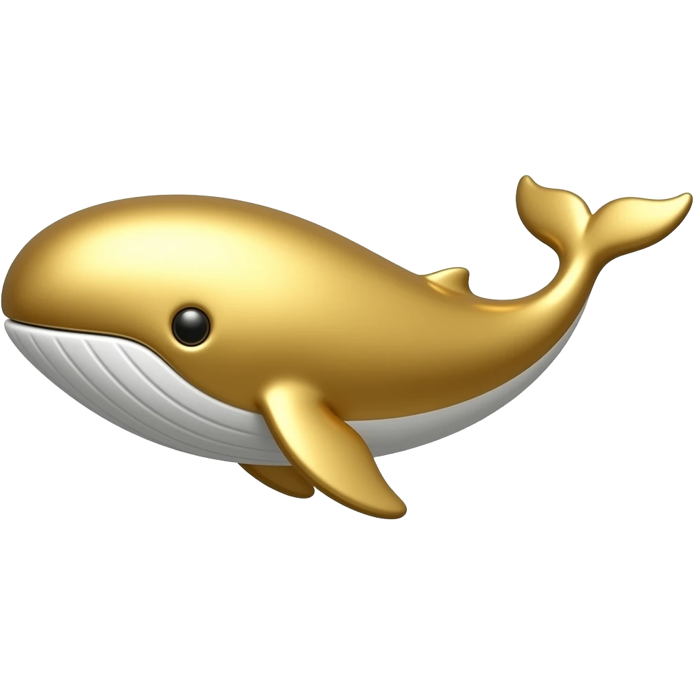 Gold whale emoji