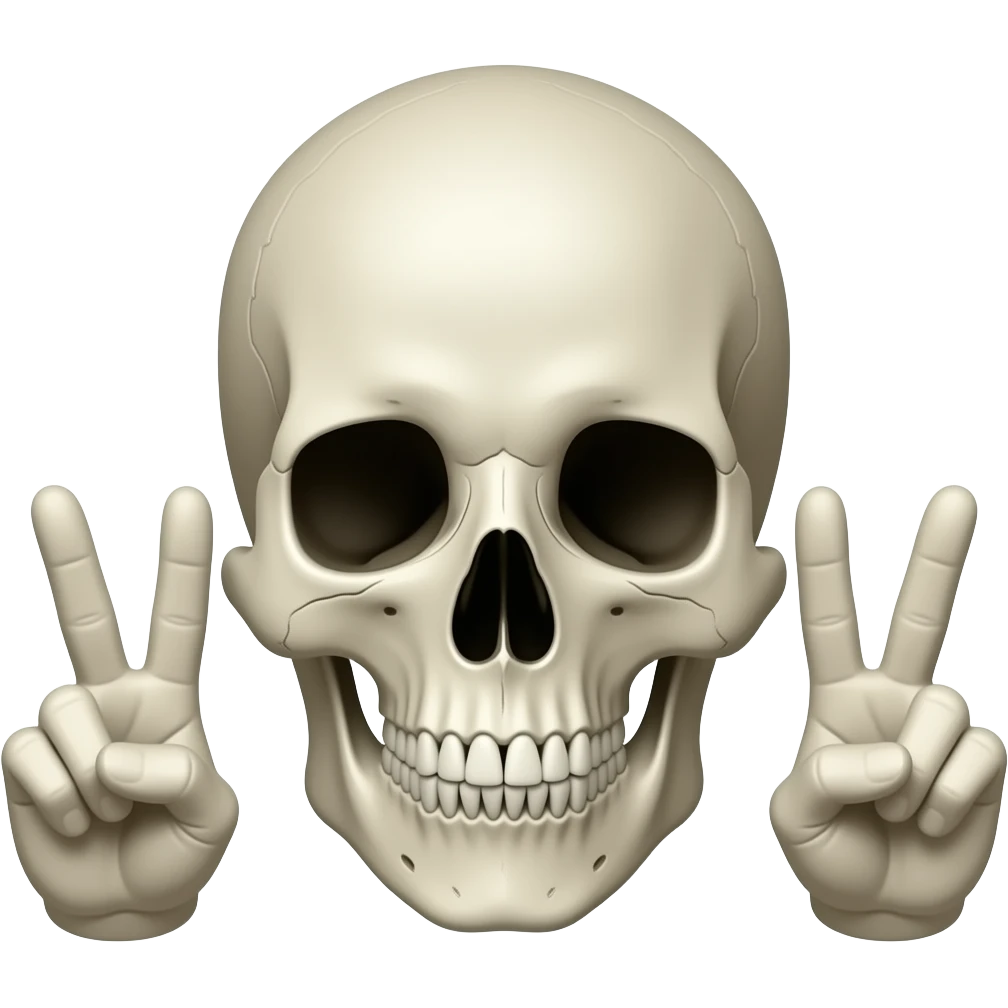 ✌🏼💀✌🏼 emoji