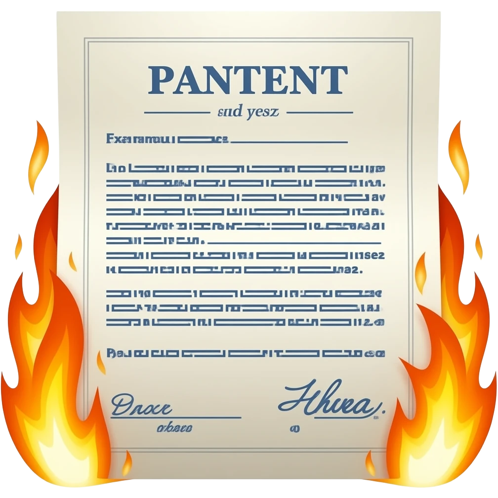 burning patent emoji