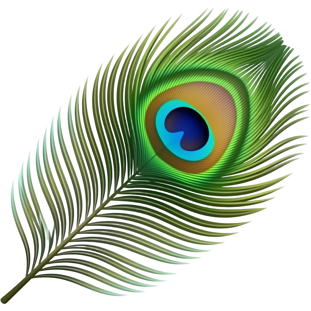 aesthetic elegant peacock feather emoji emoji