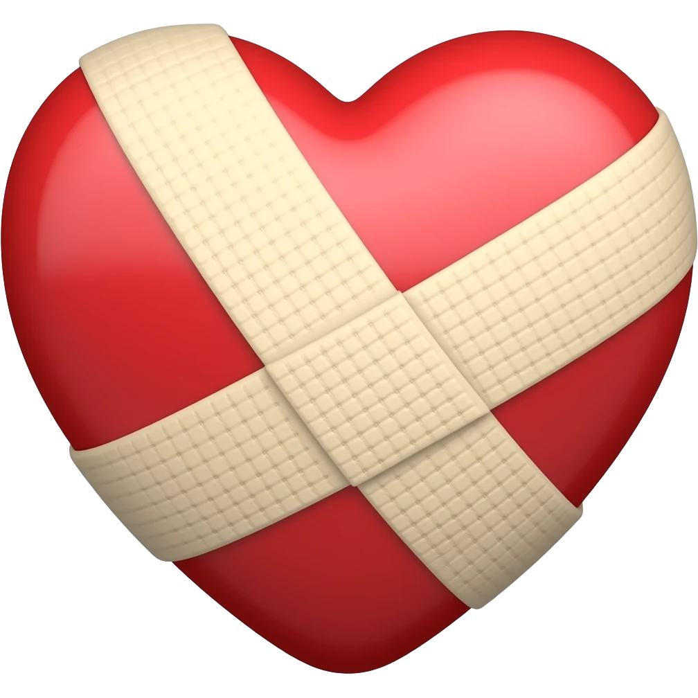 Corazón con tirita emoji