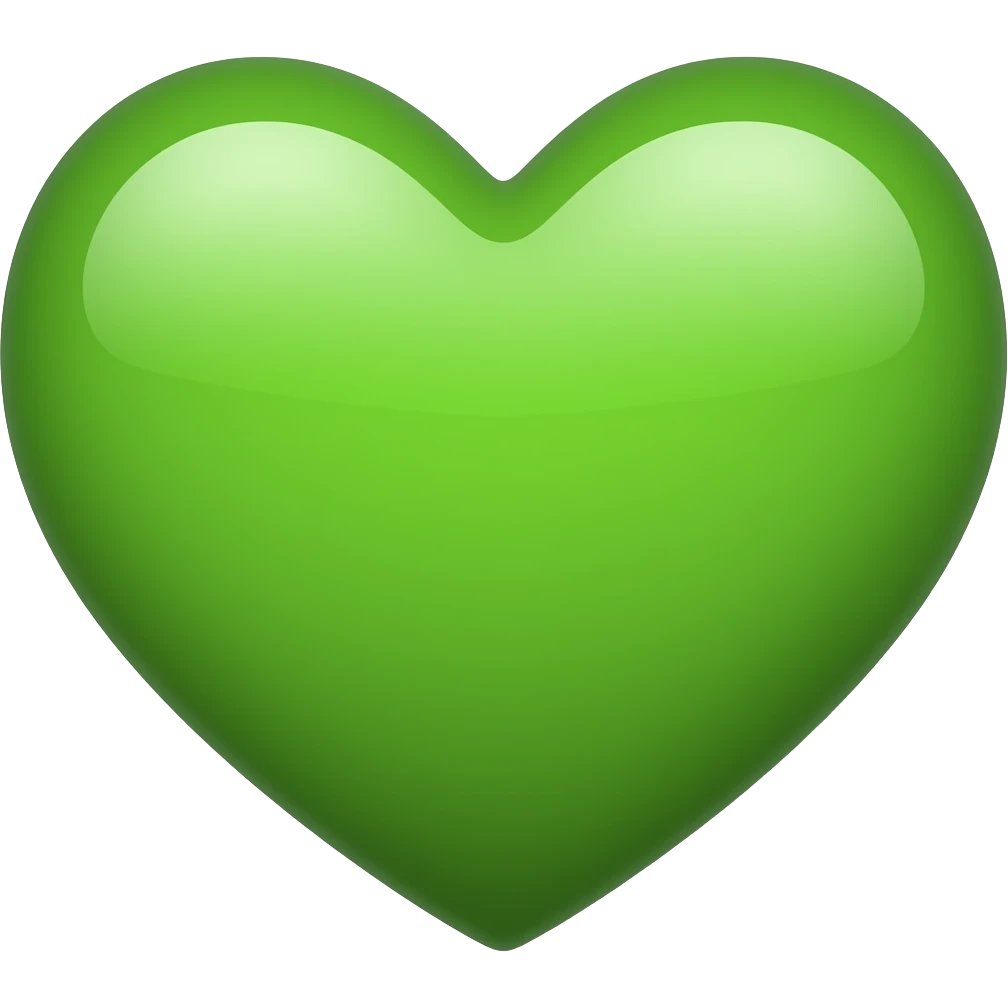 Green heart emoji | AI Emoji Generator