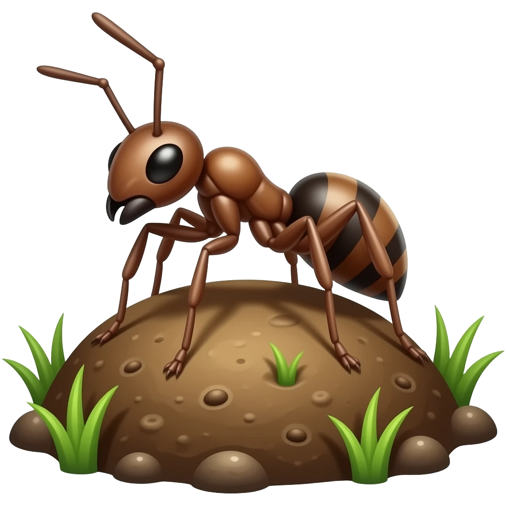 Ant on anthill emoji