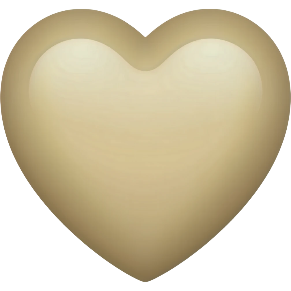Corazón color beige para usar en teclado emoji
