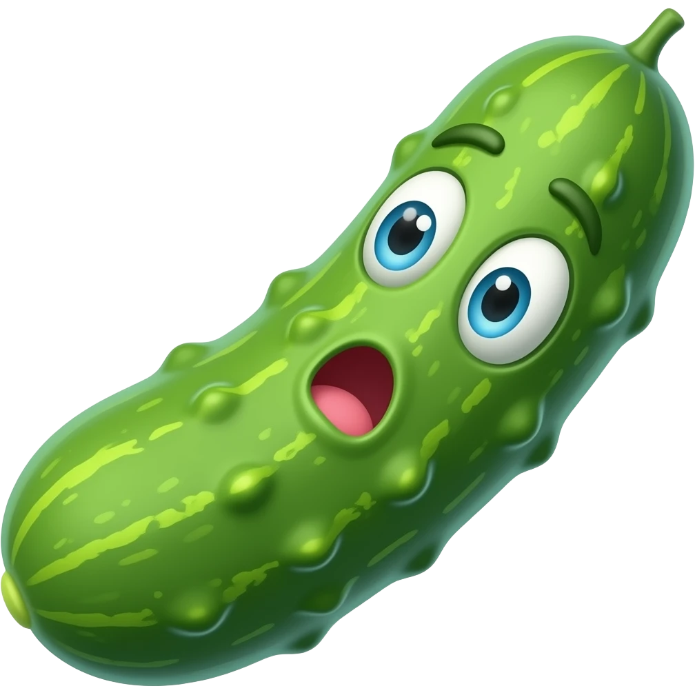 wtf face cucumber emoji