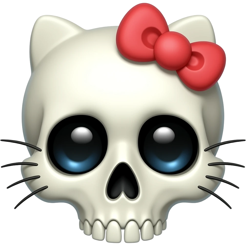 hello kitty skull emoji