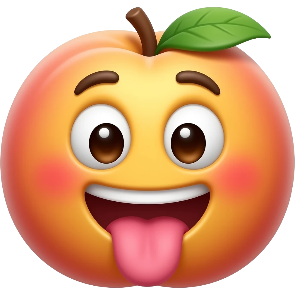 emoji style, 🍑, but extremely explicit NSFW porn version, detailed, sexual, adult emoji