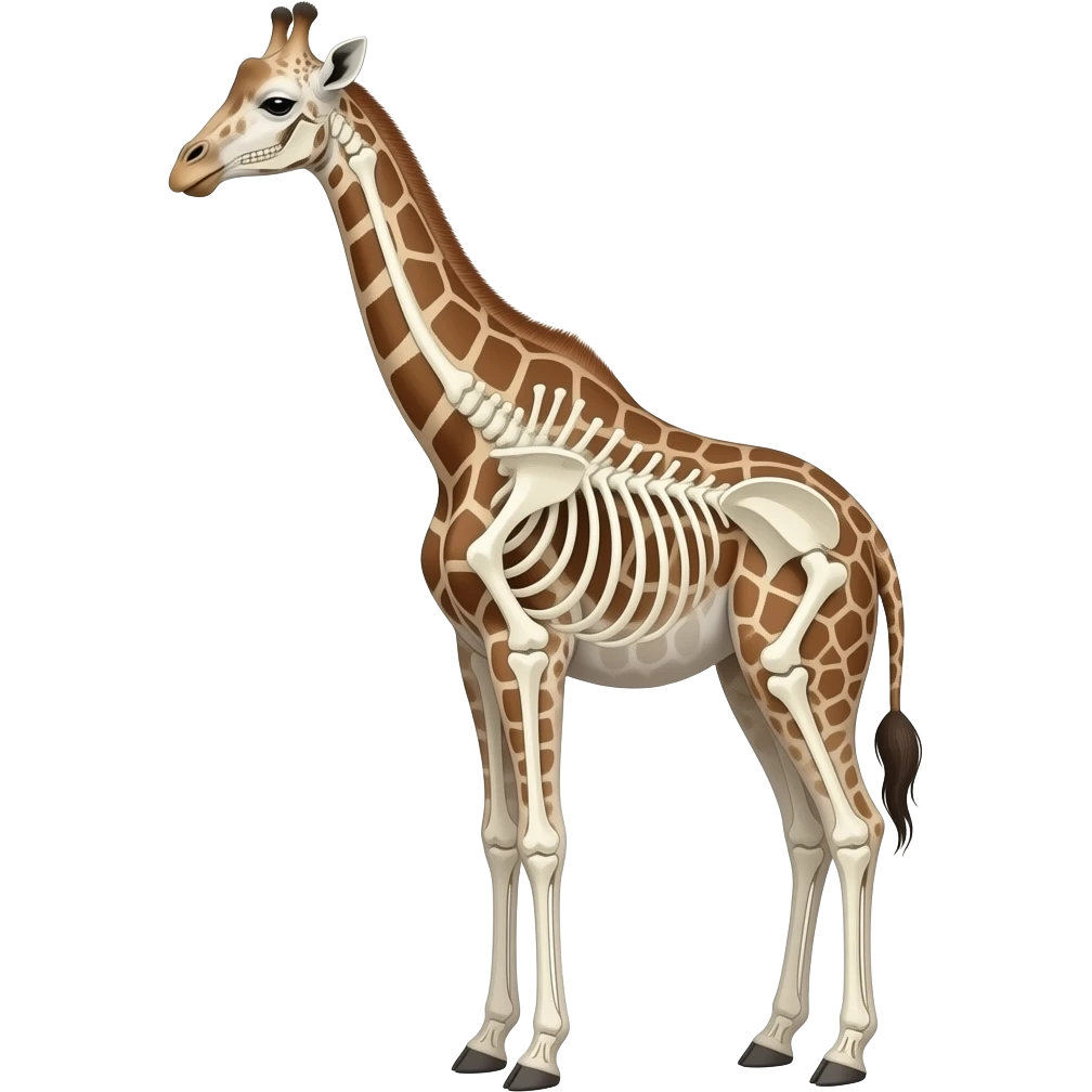 A skeleton giraffe emoji