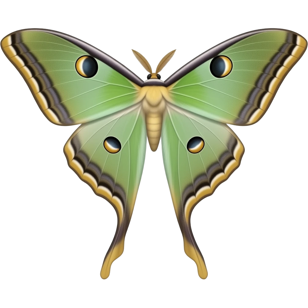 luna moth realistic emoji