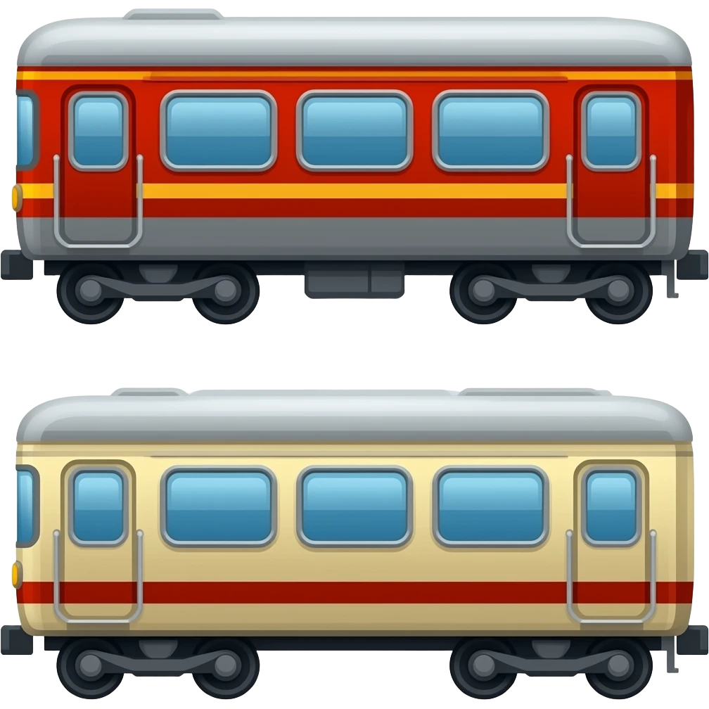🚋🚃🚃 emoji