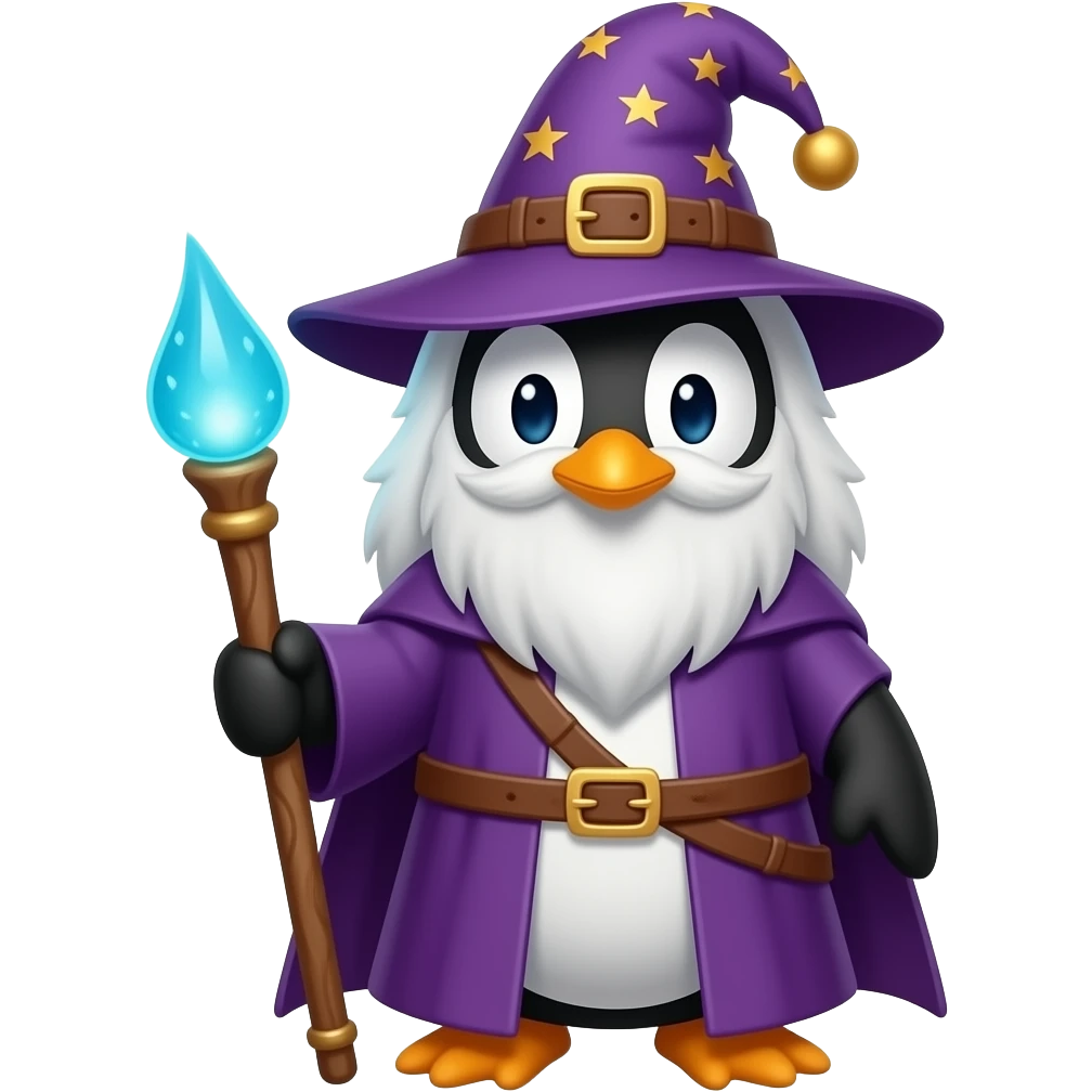 Penguin Wizard emoji