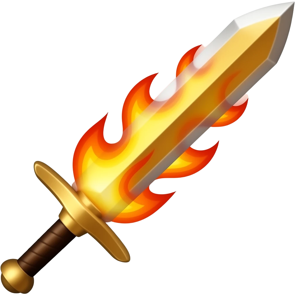 Fire sword emoji