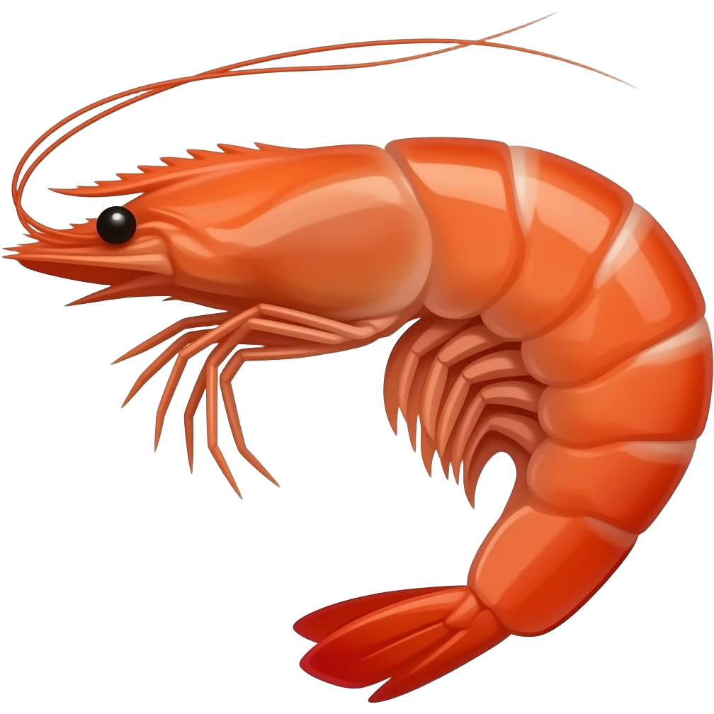 Red shrimp emoji