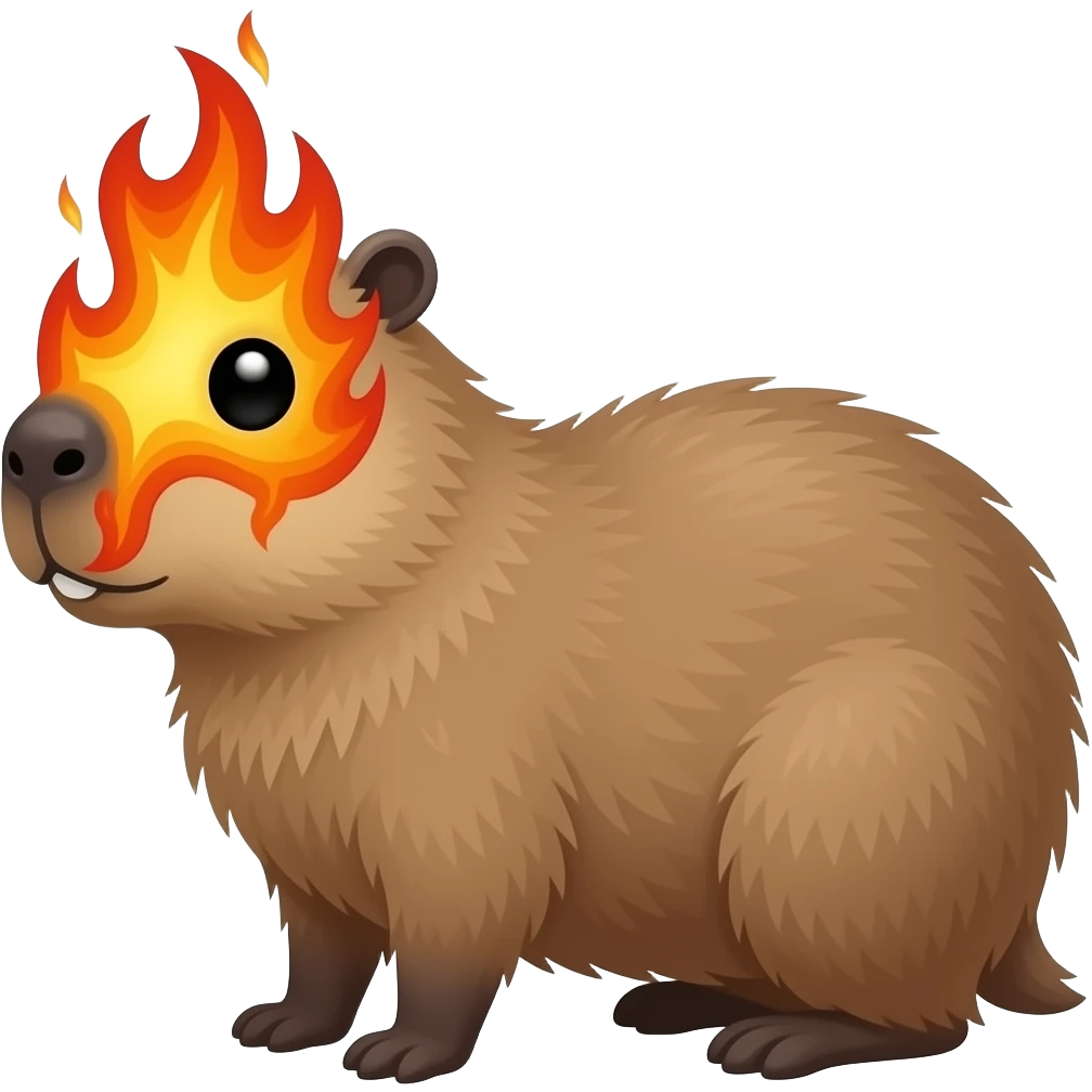 fire face capybara emoji