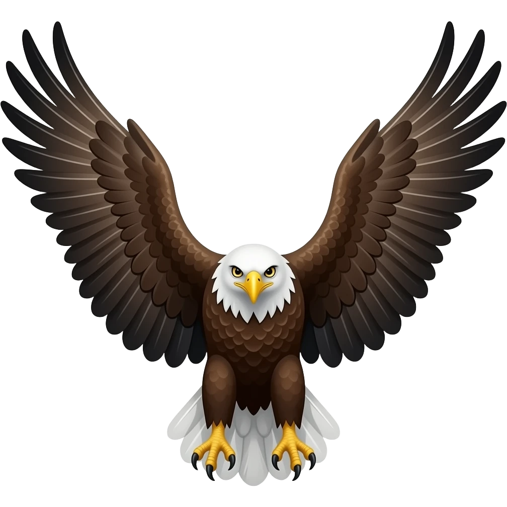 eagle spreading wings front facing emoji