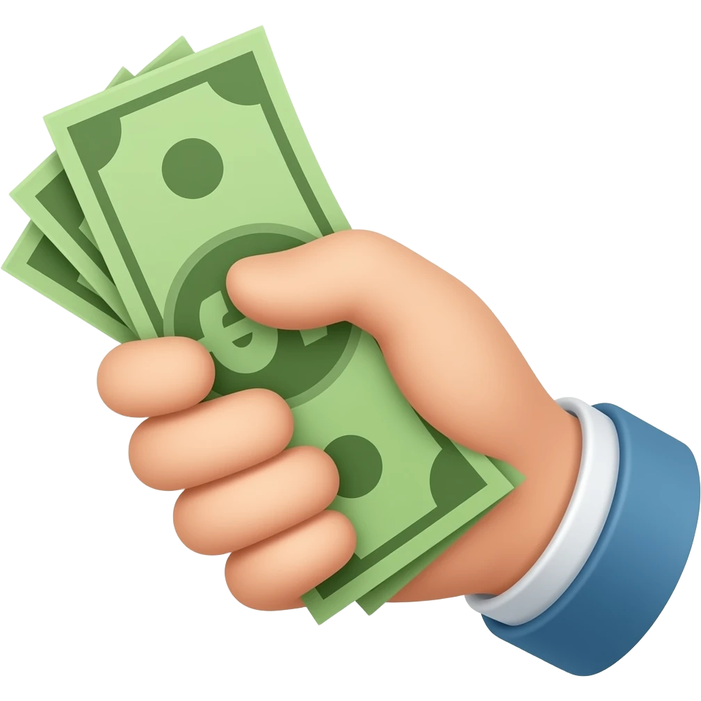Money in hand emoji