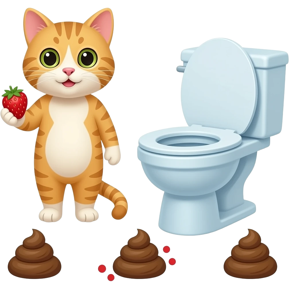 🐱🍓🚽💩💩💩🔴🔴🔴 all done emoji