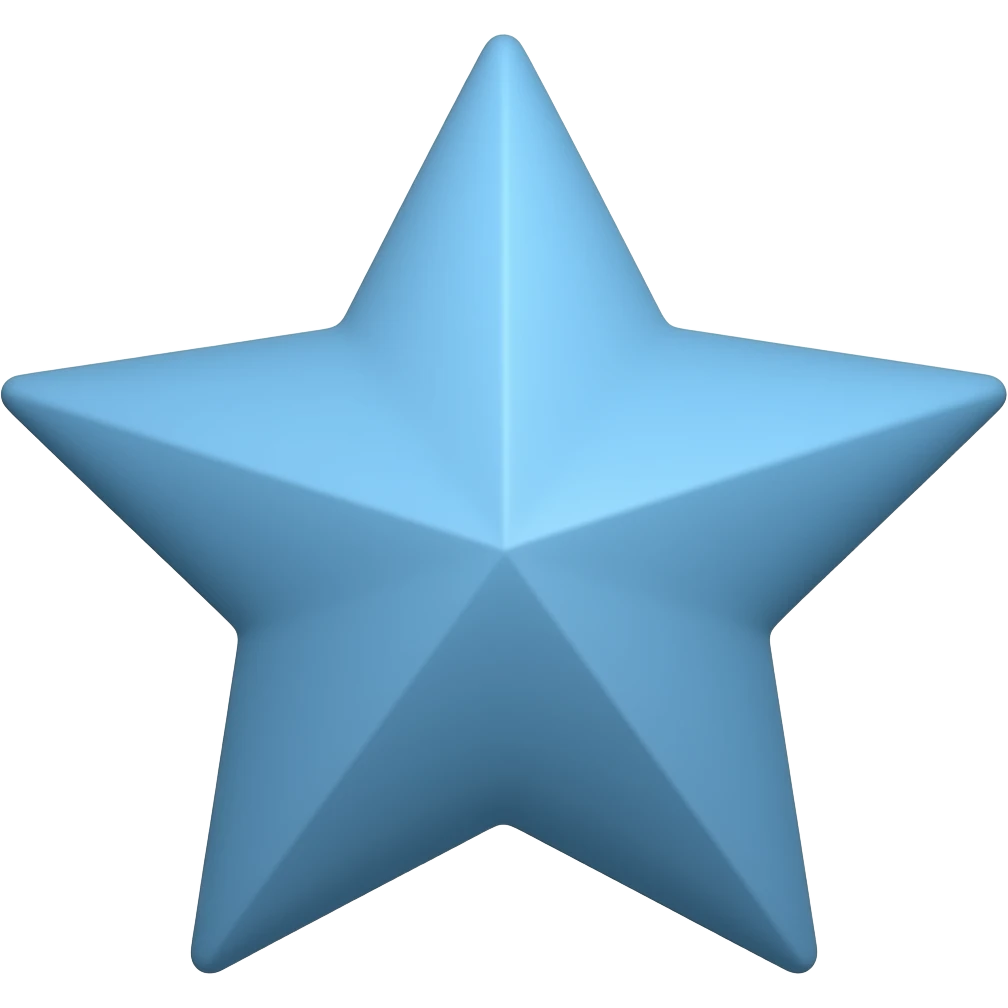 Je veux une étoile bleu c'est tout avec du relief dessus un peu emoji