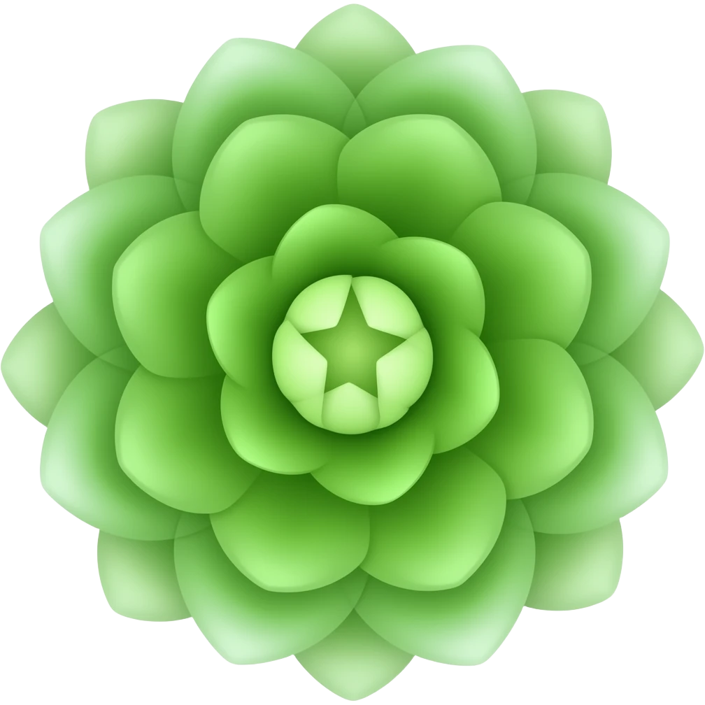 Green flower emoji
