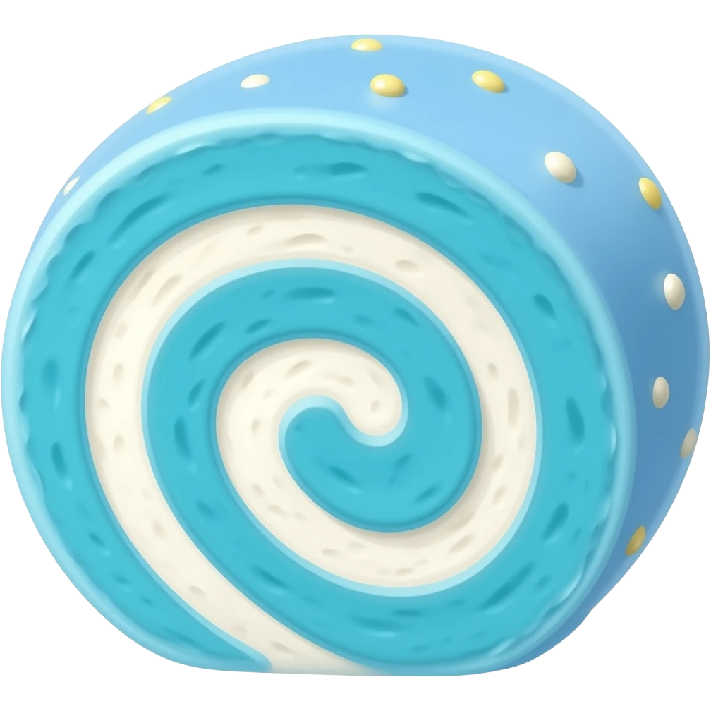 Blue roll cake emoji