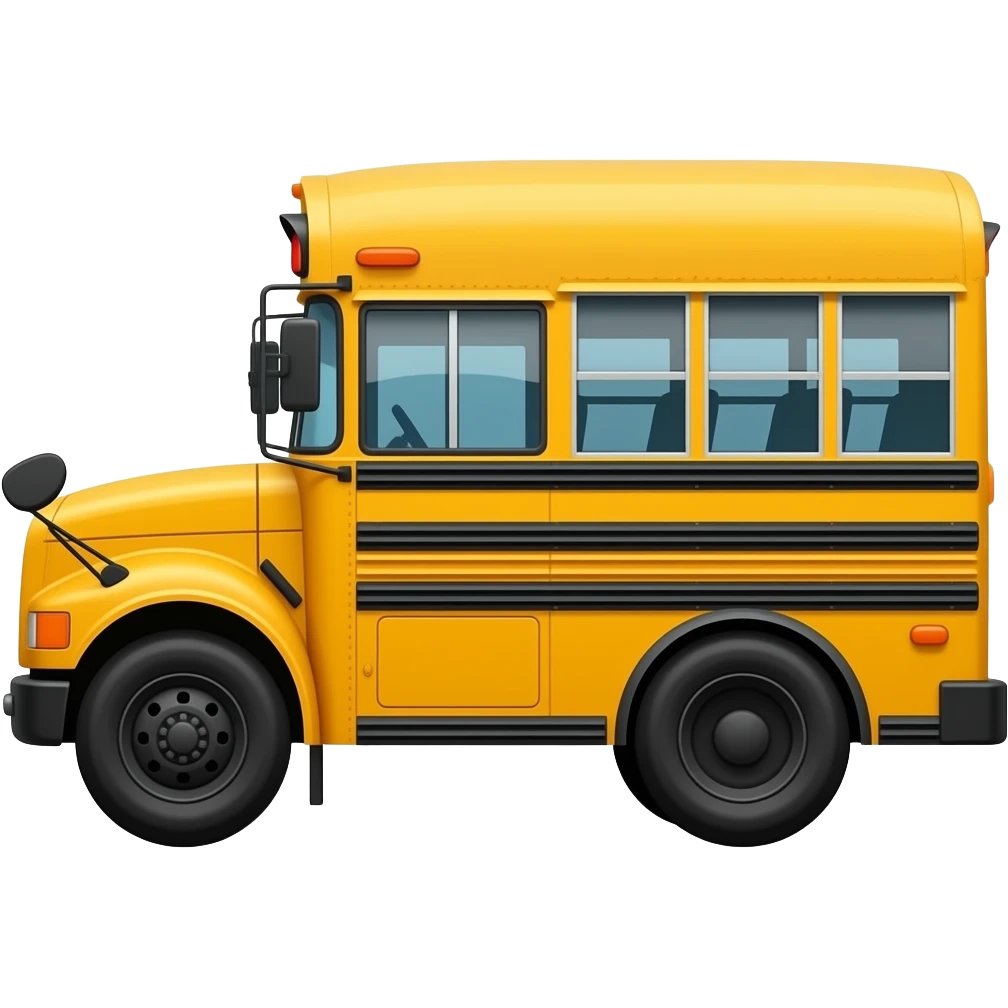 School bus Indian side view emoji