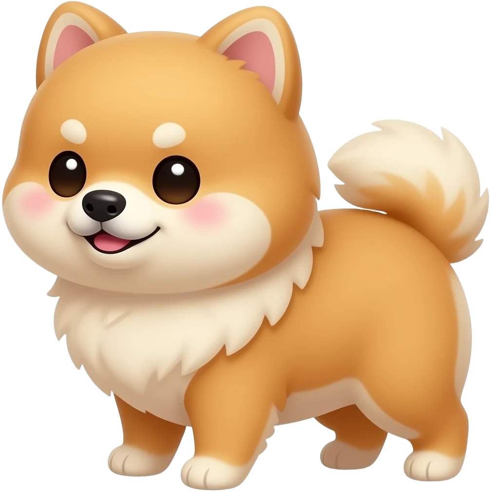 kawaii pomeranian  dog emoji