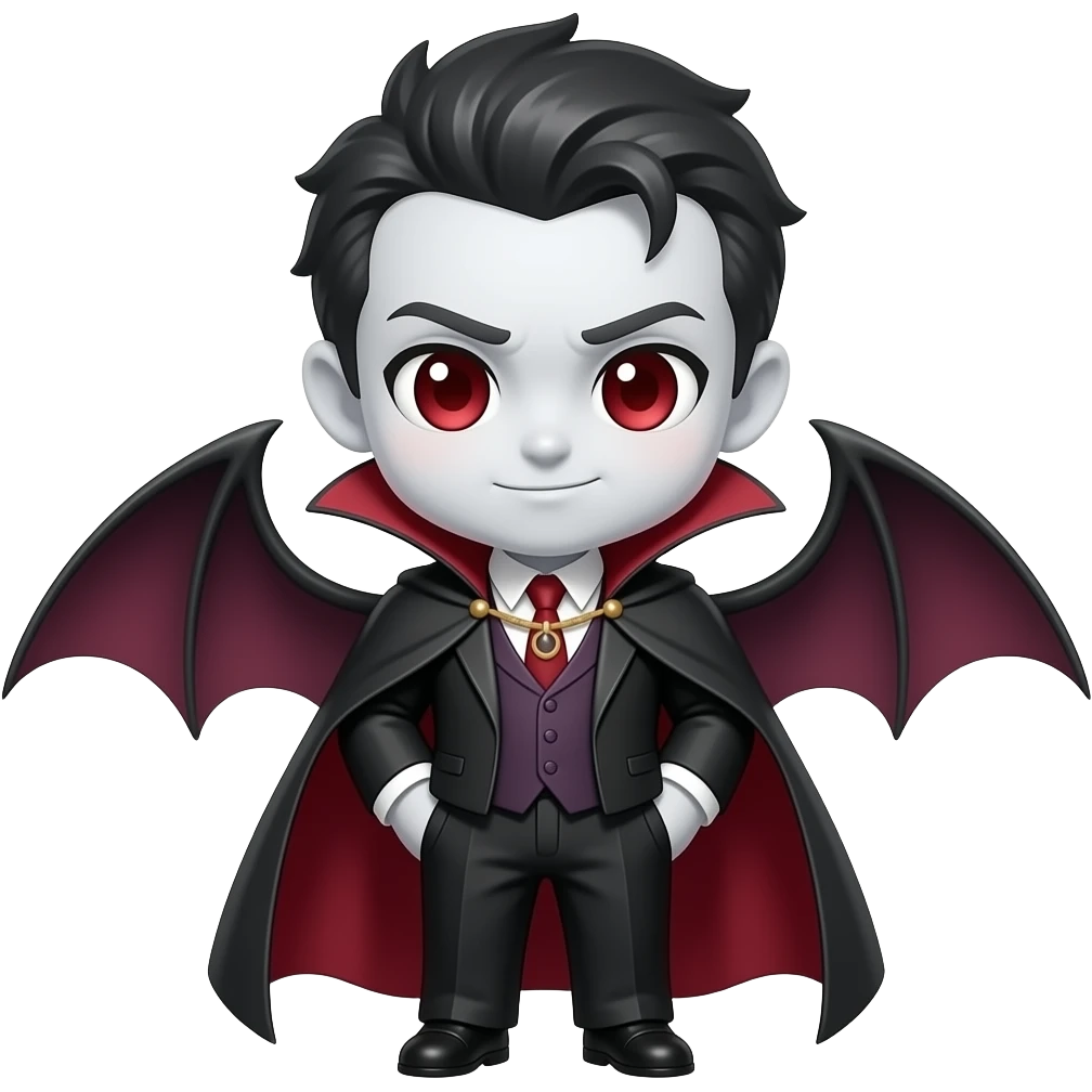 chibi anime old vampire man full body emoji | AI Emoji Generator